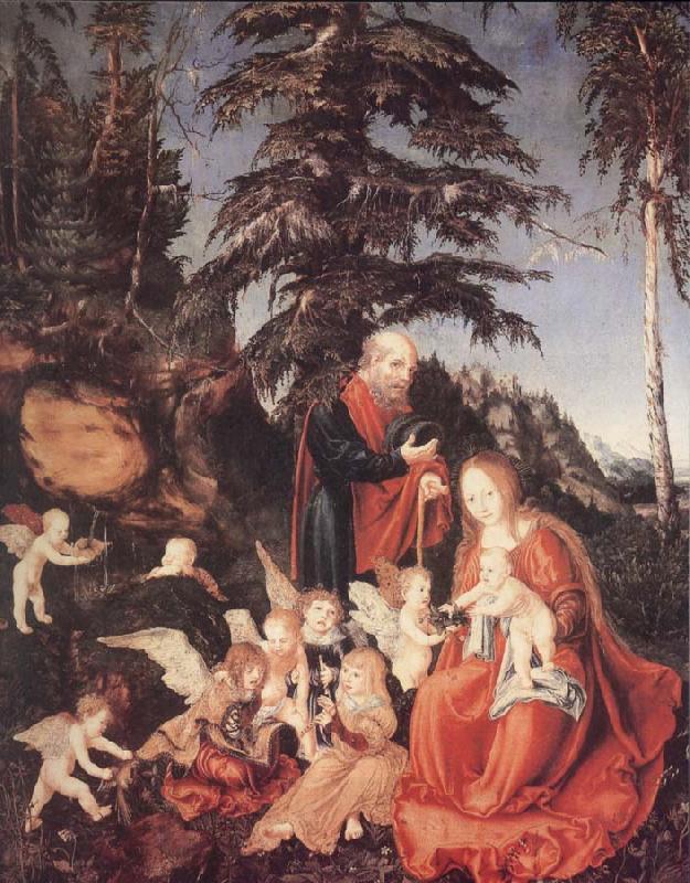 Lucas Cranach the Elder Rest on the fligt inth the Egypt China oil painting art